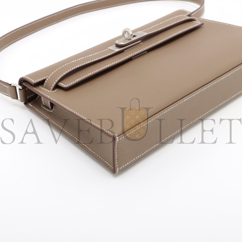 H**mes kelly elan veau madame etoupe silver hardware (28*15.5*4cm)